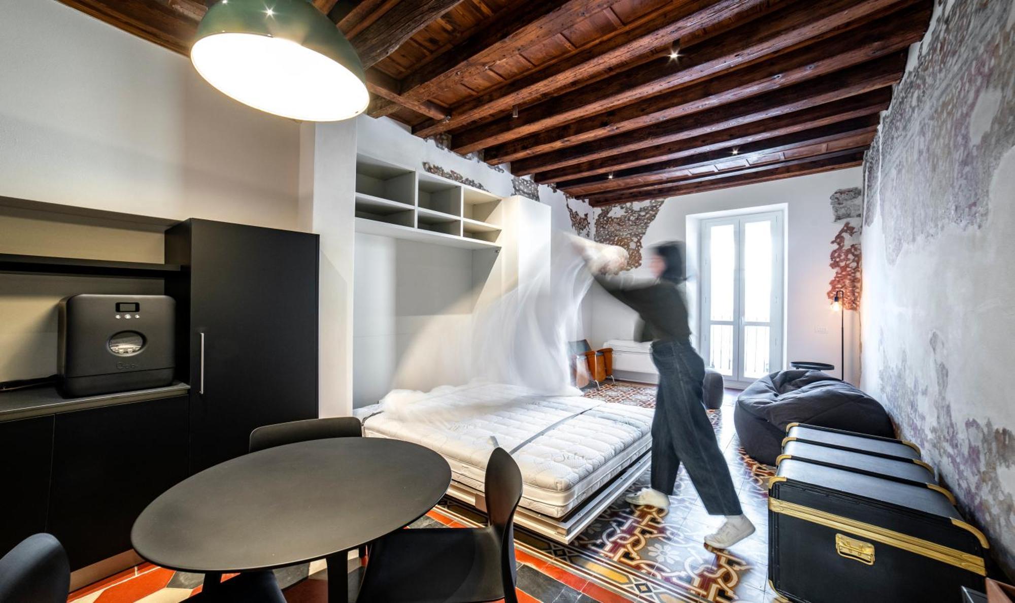 Piazza Mascheroni Home Bergamo Bagian luar foto